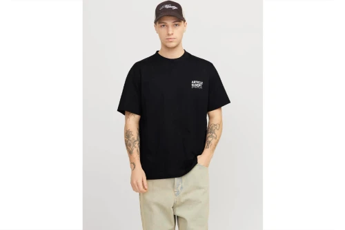 Jack And Jones Jcodynamic Dust Ss Crew Neck Ln T-Shirt Ανδρικό (12273867 BLACK)