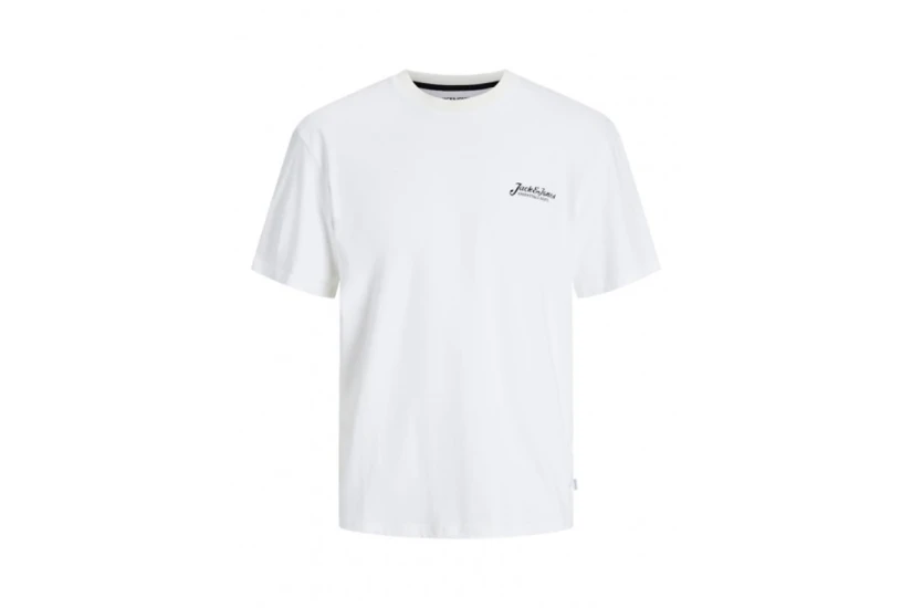 Jack & Jones Jjbeau Ανδρικό Κοντομάνικο T-Shirt Λευκό