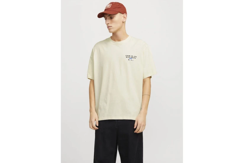 Jack And Jones Jοrbigwig Ανδρικό Κοντομάνικο T-Shirt Μπεζ