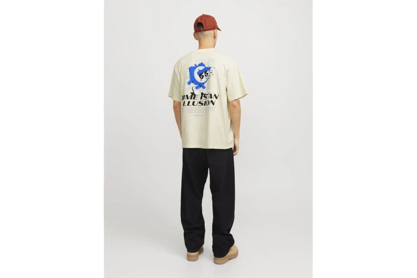 Jack And Jones Jοrbigwig Ανδρικό Κοντομάνικο T-Shirt Μπεζ