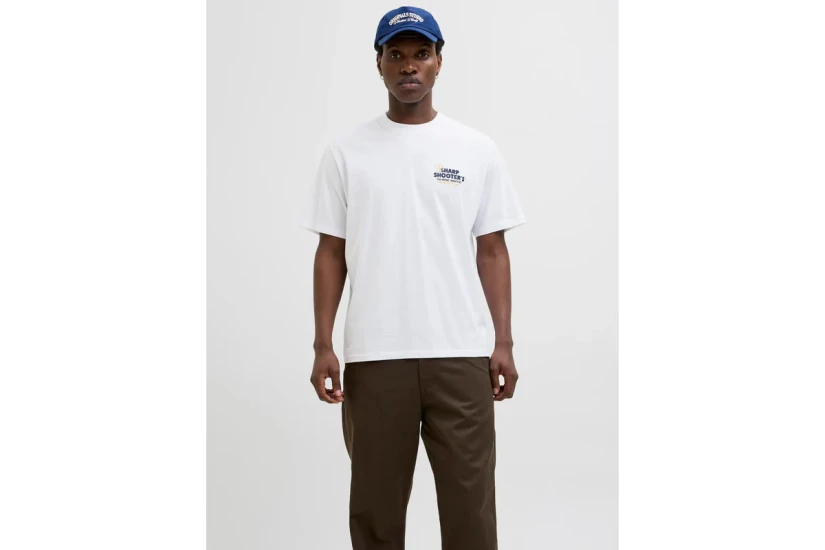 Jack And Jones Jοrbigwig Ανδρικό Κοντομάνικο T-Shirt Λευκό
