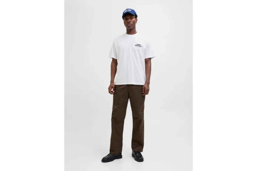 Jack And Jones Jοrbigwig Ανδρικό Κοντομάνικο T-Shirt Λευκό