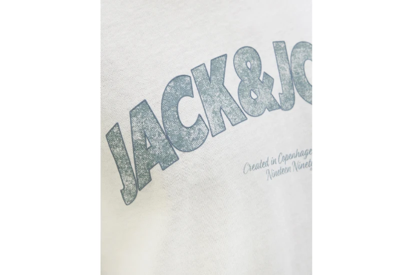 Jack And Jones Ανδρικό Κοντομάνικο T-Shirt Εκρού