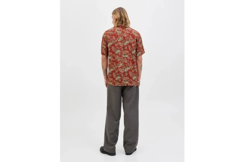 Jack And Jones Jprbluhendrix Print Πουκάμισο Κοντομάνικο Ανδρικό (12278994 TANDOORI SPICE)