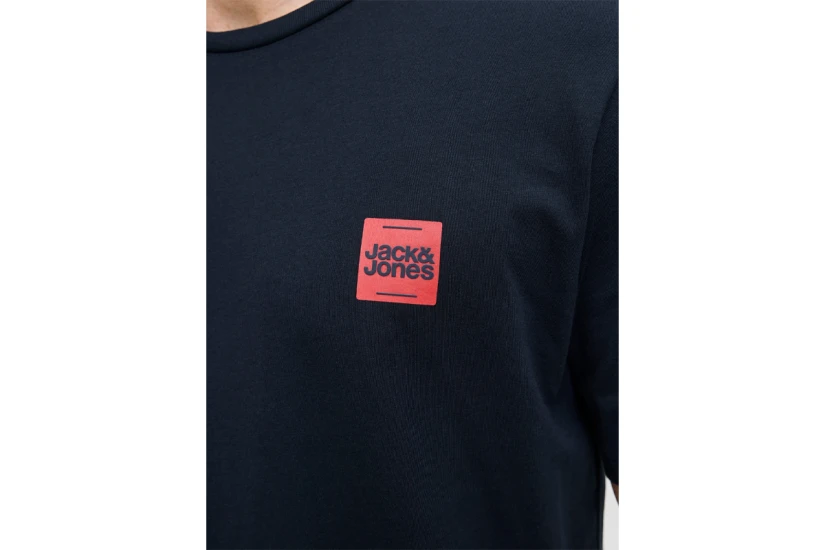 Jack And Jones Ανδρικό Κοντομάνικο T-Shirt Μπλε Σκούρο