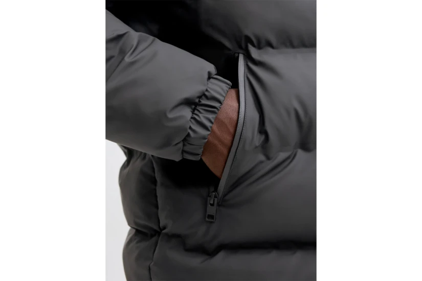 Jack And Jones Ανδρικό Μπουφάν Puffer με Κουκούλα Μαύρο