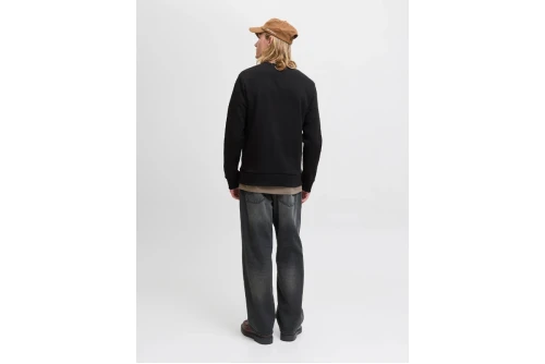 Jack And Jones Jjbrandy Logo Μπλούζα Με Λαιμόκοψη Ανδρική (12279256 BLACK)