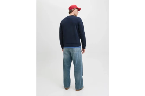 Jack And Jones Jjbrandy Logo Μπλούζα Με Λαιμόκοψη Ανδρική (12279256 SKY CAPTAIN)