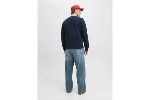 Jack And Jones Jjbrandy Logo Μπλούζα Με Λαιμόκοψη Ανδρική (12279256 SKY CAPTAIN)