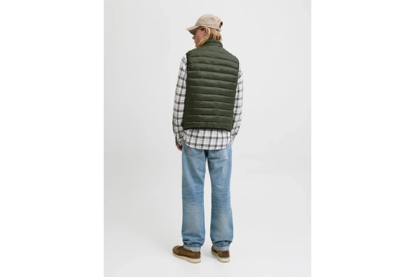 Jack And Jones Ανδρικό Αμάνικο Μπουφάν Χακί