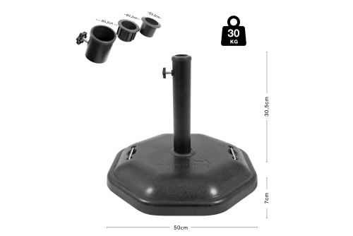 Escape Camping Βάση Ομπρέλας Οκτάγωνη Τσιμεντένια 30Kg (12282)
