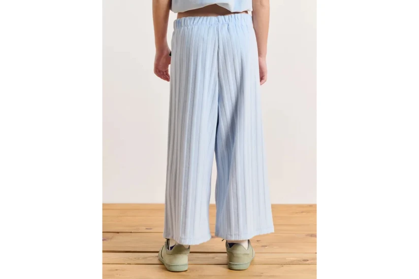 Body Talk Terry Stripes Mini Me Παιδικό Ψηλόμεσο Παντελόνι Κάπρι Γαλάζιο