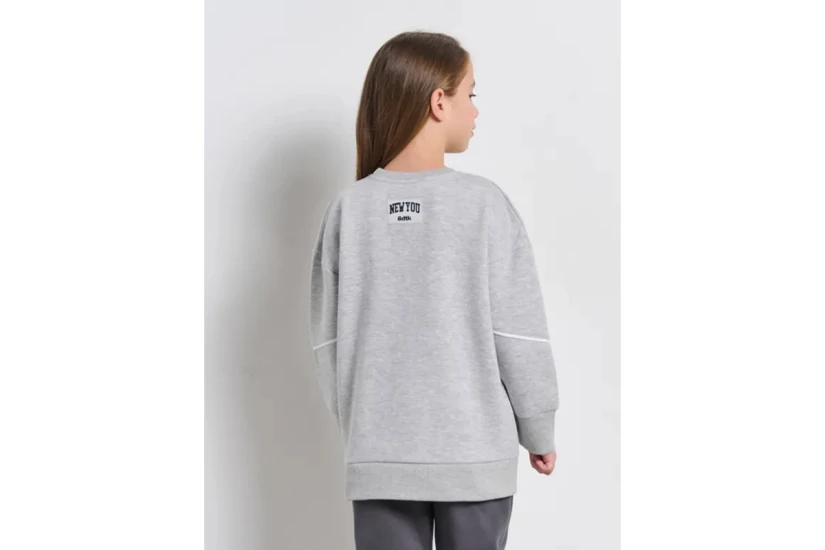 Body Talk Comfy Minime Παιδική Μακρυμάνικη Μπλούζα Γκρι