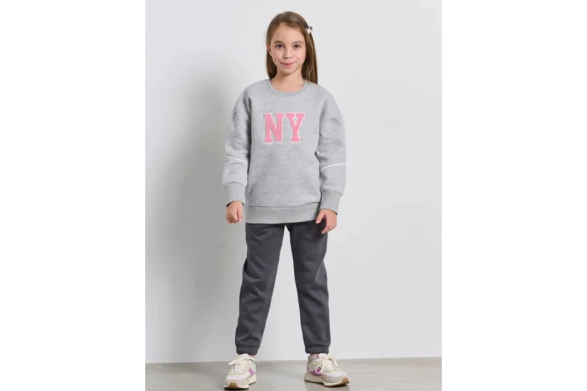 Body Talk Comfy Minime Παιδική Μακρυμάνικη Μπλούζα Γκρι