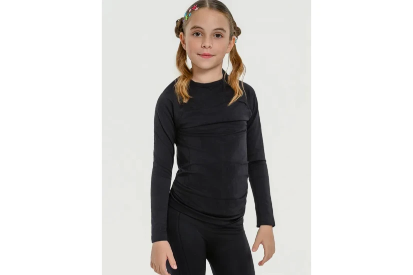 Body Talk Thermal Παιδική Μακρυμάνικη Ισοθερμική Μπλούζα Μαύρη