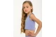 Body Talk Ribbed Παιδικό Αμάνικο Crop Top Λιλά