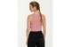 Body Talk Γυναικείο Αμάνικο Crop Top Ροζ