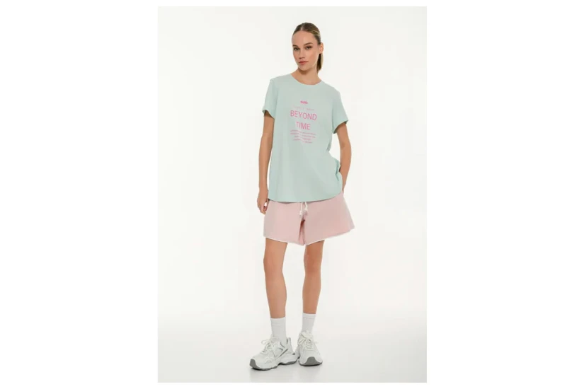 Body Talk Beyond Time Γυναικείο Κοντομάνικο T-Shirt Μέντα
