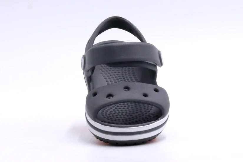 Crocs Crocband Βρεφικά-Παιδικά Σανδάλια Ανθρακί, Λευκά