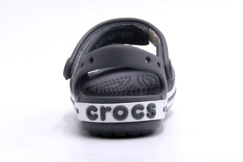 Crocs Crocband Βρεφικά-Παιδικά Σανδάλια Ανθρακί, Λευκά