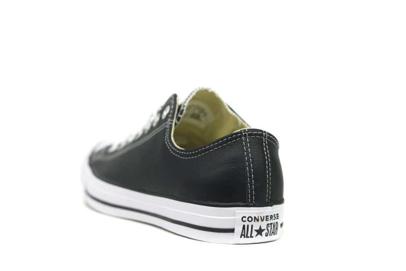 Converse Chuck Taylor All Star Low Leather Sneakers Μαύρα, Λευκά