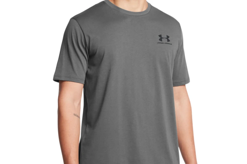 Under Armour Left Chest Logo Ανδρικό Κοντομάνικο T-Shirt Γκρι Σκούρο