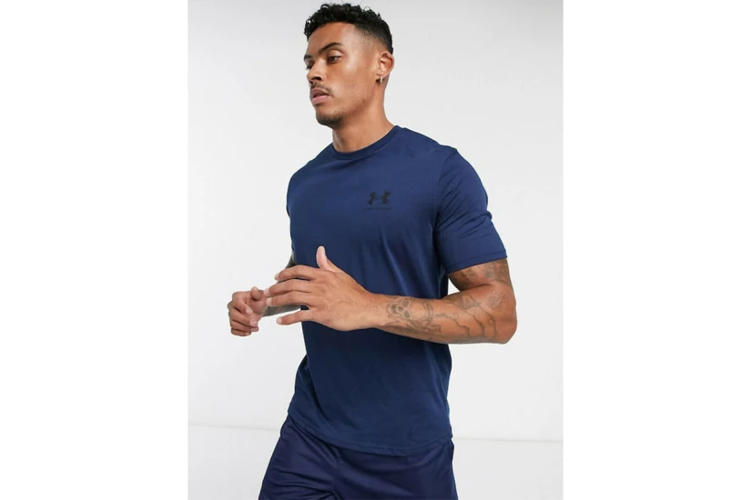 Under Armour Left Chest Logo Ανδρικό Κοντομάνικο T-Shirt Μπλε Σκούρο