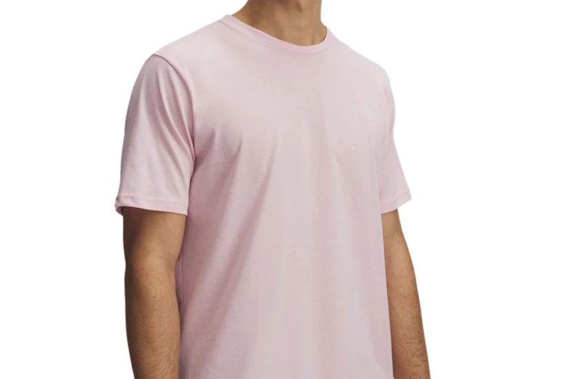 Under Armour Left Chest Logo Ανδρικό Κοντομάνικο T-Shirt Ροζ