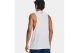 Under Armour Left Chest Cut - Off Ανδρική Αμάνικη Μπλούζα Λευκή