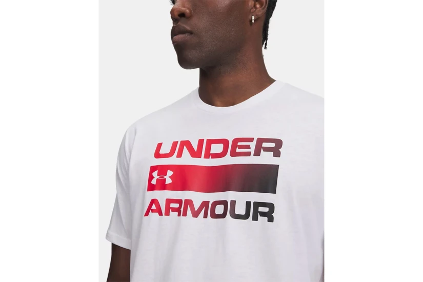 Under Armour Team Issue Wordmark Ανδρικό Κοντομάνικο T-Shirt Λευκό, Κόκκινο, Μαύρο