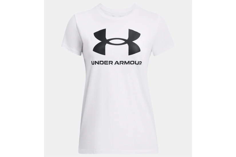 Under Armour Sportstyle Logo Κοντομάνικο T-Shirt Λευκό, Μαύρο