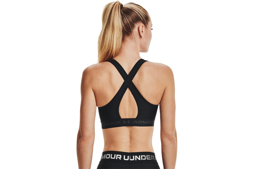 Under Armour Crossback Medium Γυναικείο Μπουστάκι Μαύρο