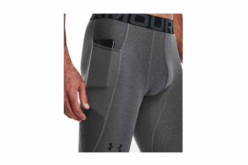 Under Armour Heather Armour Leggings Κολάν Μακρύ Ανδρικό 