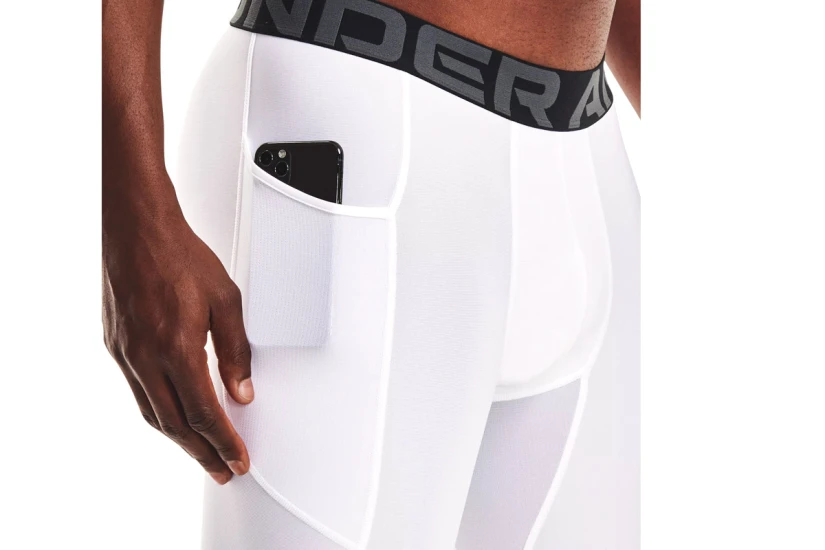 Under Armour Heatgear Ανδρικό Κοντό Κολάν Λευκό