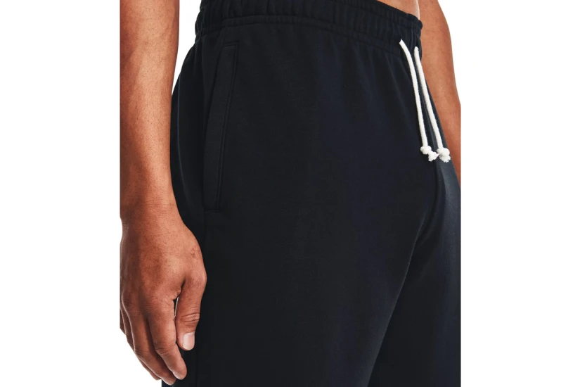 Under Armour Rival Terry Ανδρική Αθλητική Βερμούδα Μαύρη