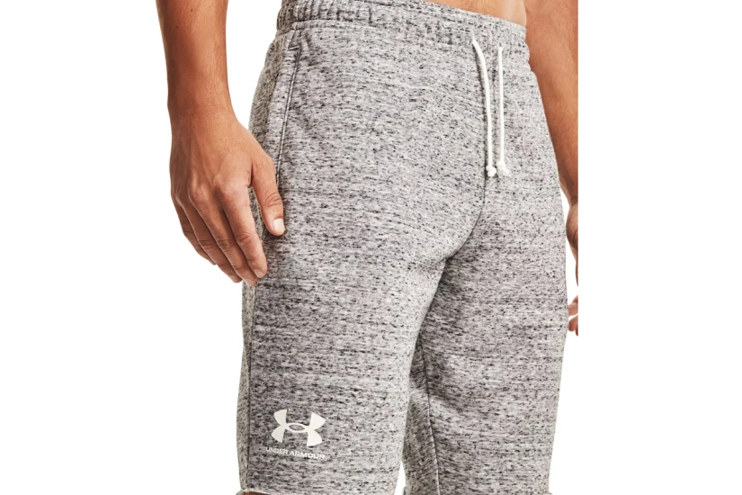 Under Armour Rival Terry Ανδρική Αθλητική Βερμούδα Γκρι