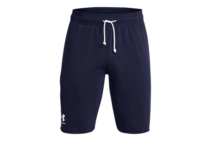 Under Armour Rival Terry Ανδρική Αθλητική Βερμούδα Μπλε Σκούρα