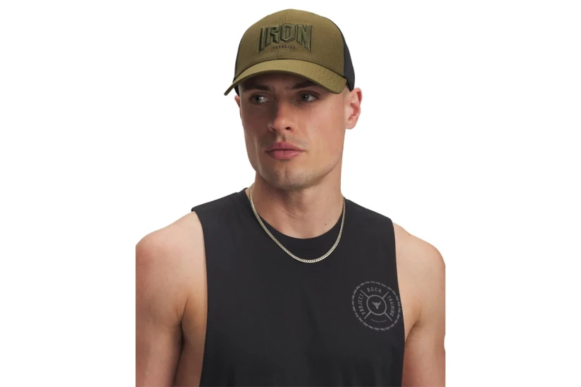Under Armour Project Rock Unisex Καπέλο Snapback Χακί, Μαύρο