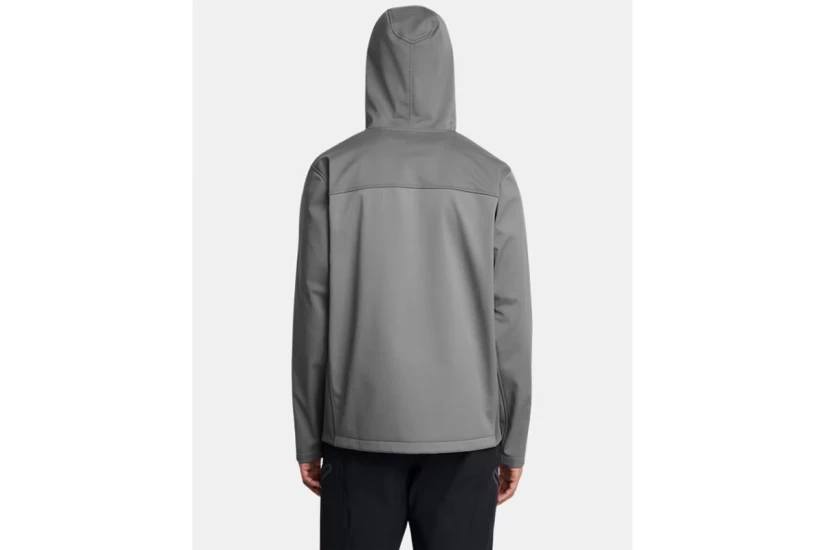 Under Armour Shield Ανδρικό Μπουφάν με Κουκούλα Softshell Γκρι, Μαύρο