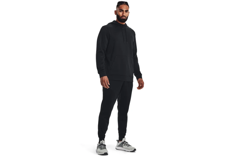 Under Armour Fleece Ανδρικό Φούτερ με Κουκούλα Μαύρο