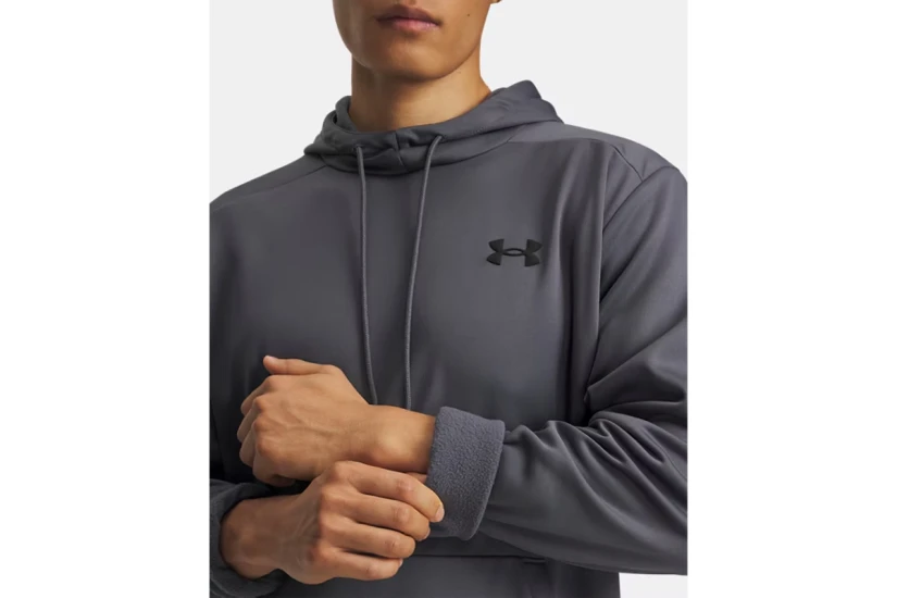 Under Armour Fleece Ανδρικό Φούτερ με Κουκούλα Γκρι Σκούρο