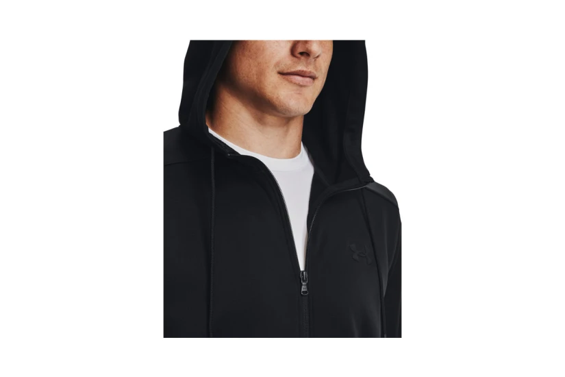 Under Armour Fleece Ανδρική Πολυεστερική Ζακέτα με Κουκούλα Μαύρη