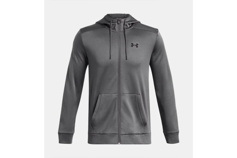 Under Armour Fleece Ανδρική Πολυεστερική Ζακέτα με Κουκούλα Γκρι
