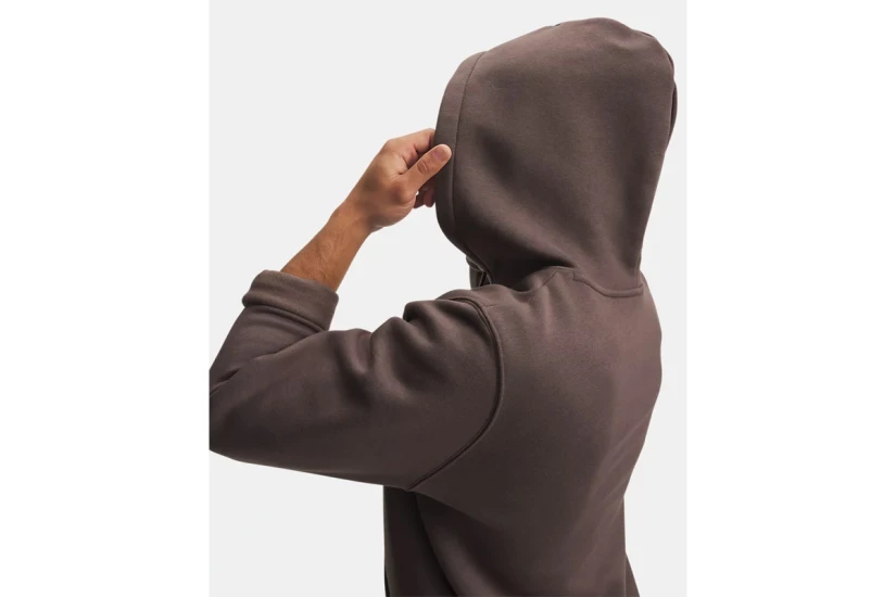 Under Armour Icon Fleece Ανδρικό Φούτερ με Κουκούλα Καφέ