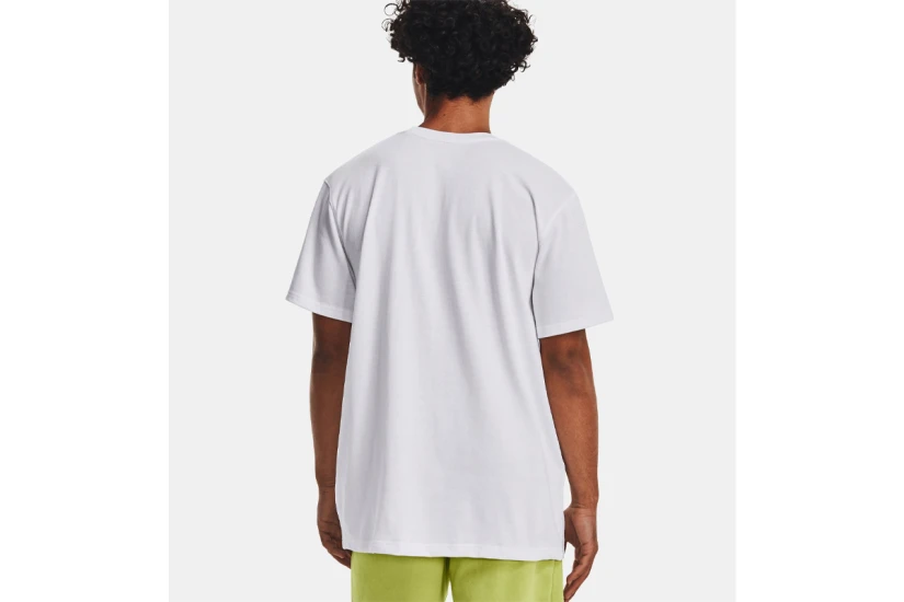Under Armour Logo Embroidered Heavyweight Κοντομάνικο T-Shirt Λευκό