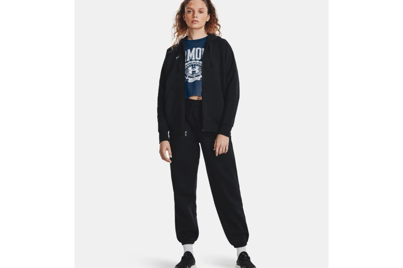 Under Armour Rival Fleece Γυναικεία Ζακέτα Μαύρη
