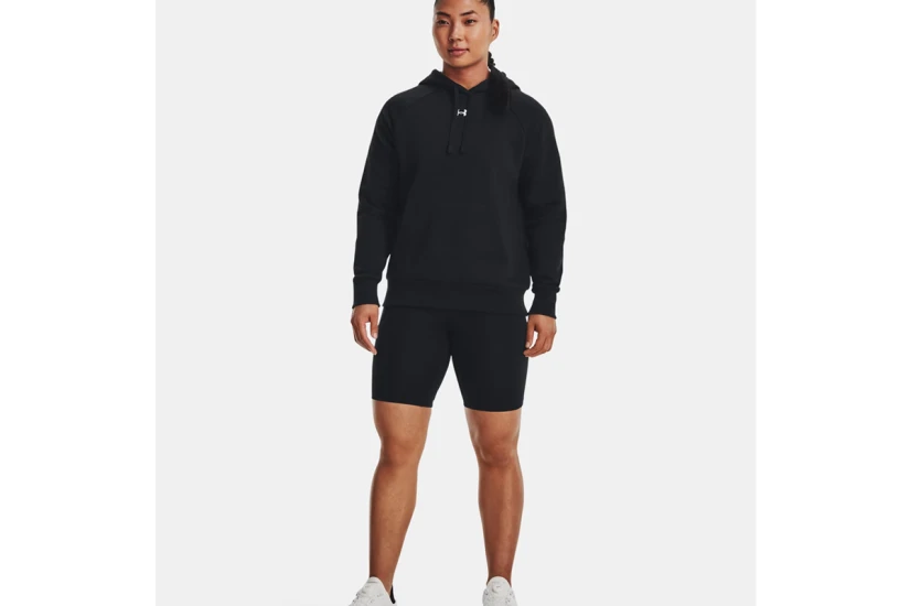 Under Armour Rival Fleece Γυναικείο Φούτερ με Κουκούλα Μαύρο