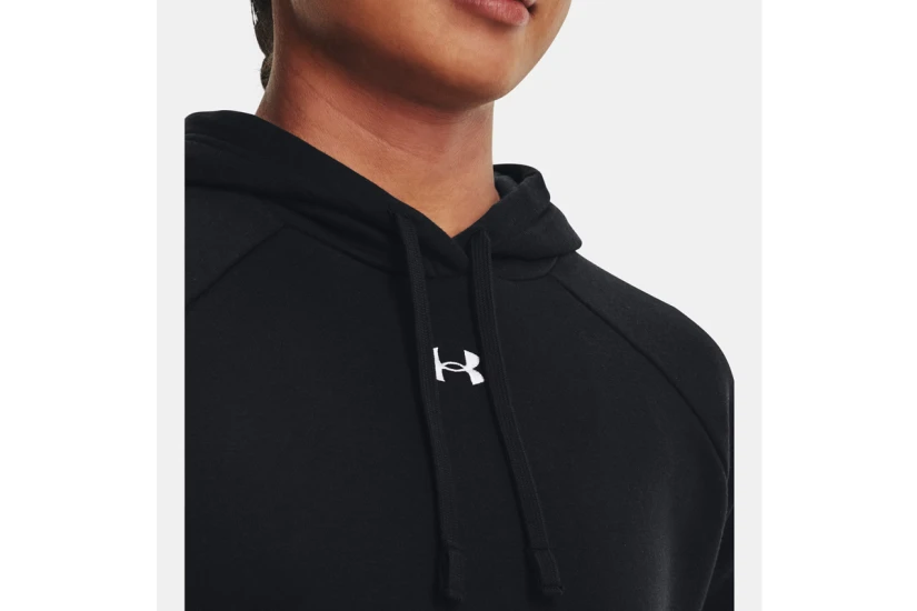 Under Armour Rival Fleece Γυναικείο Φούτερ με Κουκούλα Μαύρο