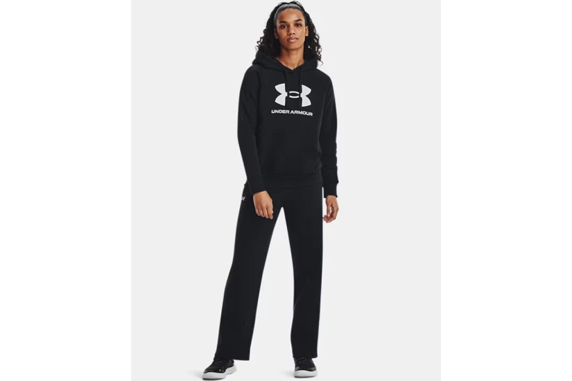 Under Armour Rival Fleece Γυναικείο Φούτερ με Κουκούλα Μαύρο
