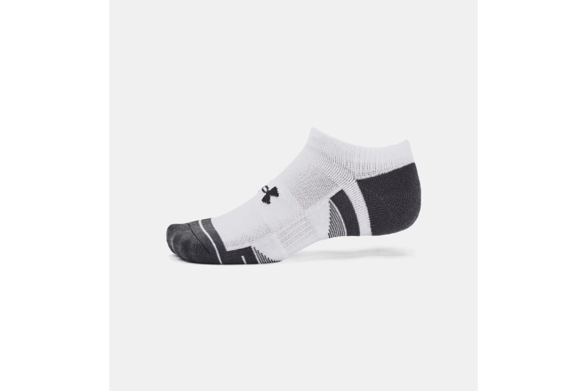 Under Armour Performance Tech Κάλτσες Μέχρι τον Αστράγαλο Λευκές, Γκρι Σκούρο 3 Ζευγάρια